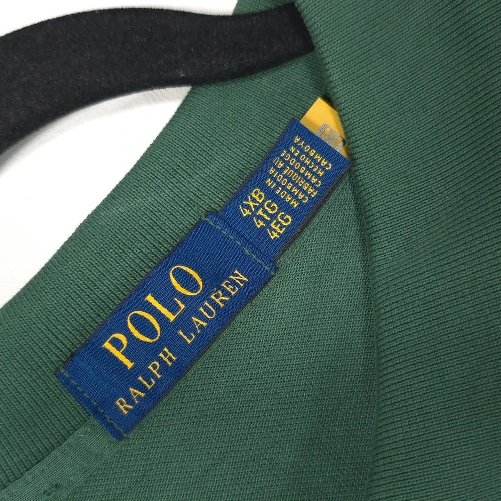 POLO RALPH LAUREN New Men Polo Shirt Green 4XB Tall 100% Cotton Classic Fit Mesh